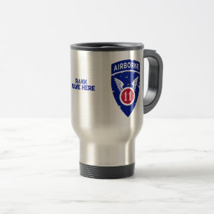 11th Airborne Division "Arctic Angels" Grunge Travel Mug
