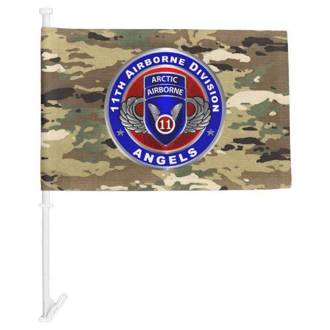 11th Airborne Division    Car Flag (Front)