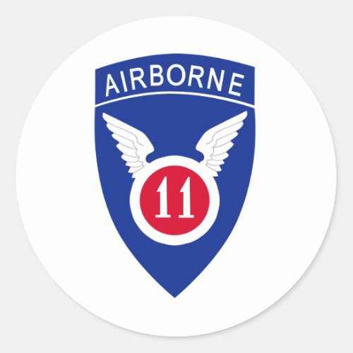 11th Airborne Division Classic Round Sticker