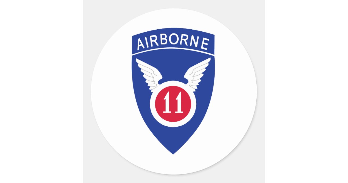 11th Airborne Division Classic Round Sticker Zazzle
