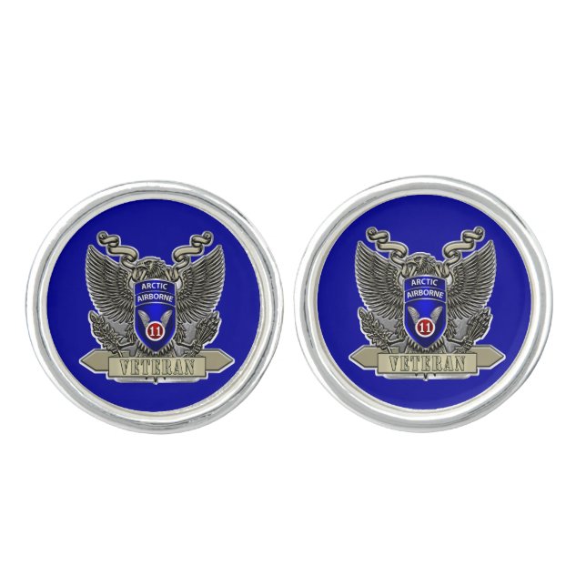 11th Airborne Division  Cufflinks (Front)