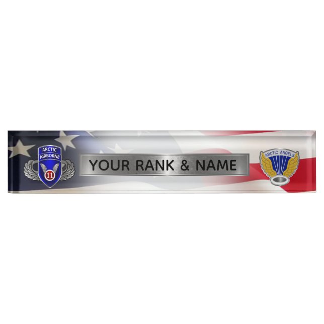 11th Airborne Division  Desk Name Plate (Front)