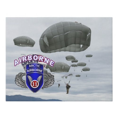11th Airborne Division    Faux Canvas Print