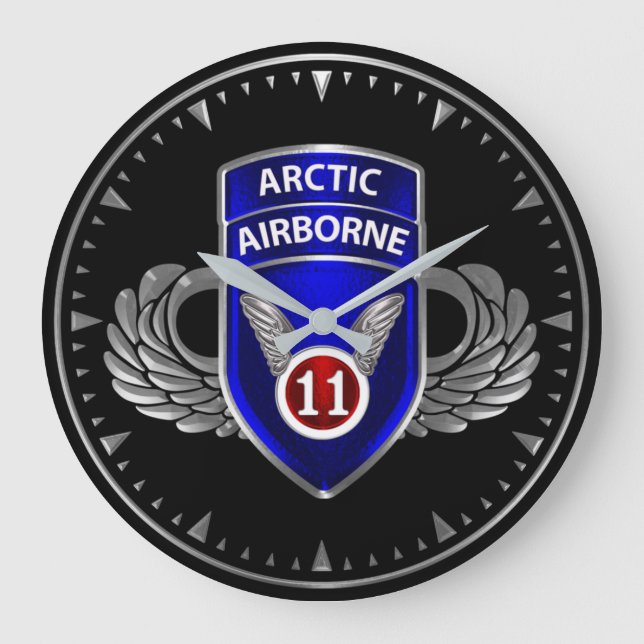 11th Airborne Division  Large Clock (Front)