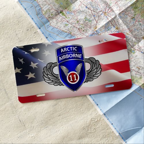 11th Airborne Division   License Plate