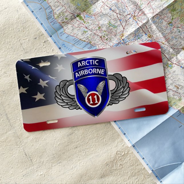 11th Airborne Division   License Plate (In Situ)