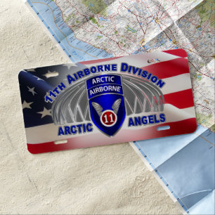 11th Airborne Division License Plate