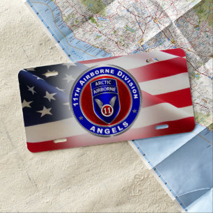 11th Airborne Division License Plate