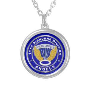 11th Airborne Division Silver Plated Necklace