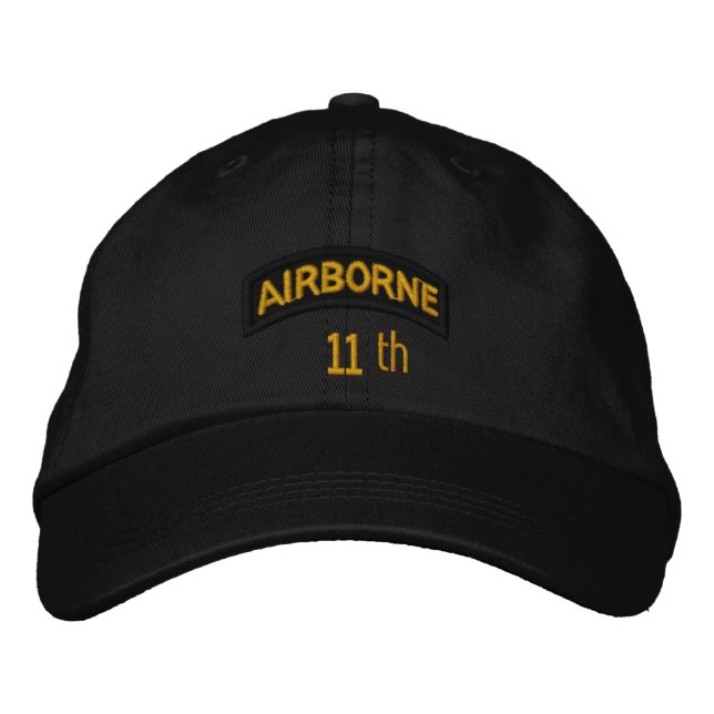 11th Airborne Embroidered Baseball Cap (Front)