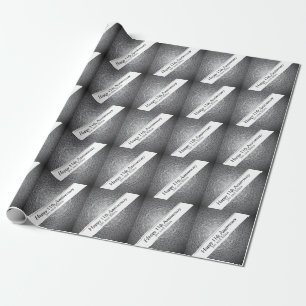 11th Anniversary Steel Editable  Wrapping Paper