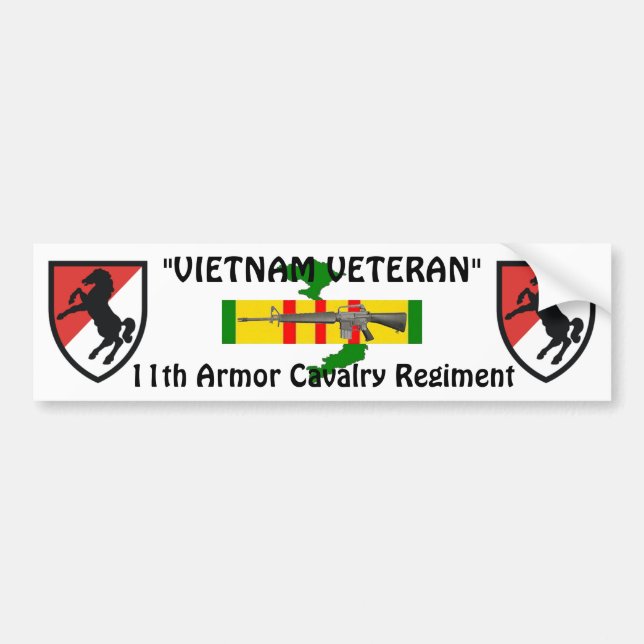 11th Armor Cav Reg bumper sticker (Front)