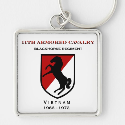 11th Armored Cavalry Blackhorse Patch Keychain