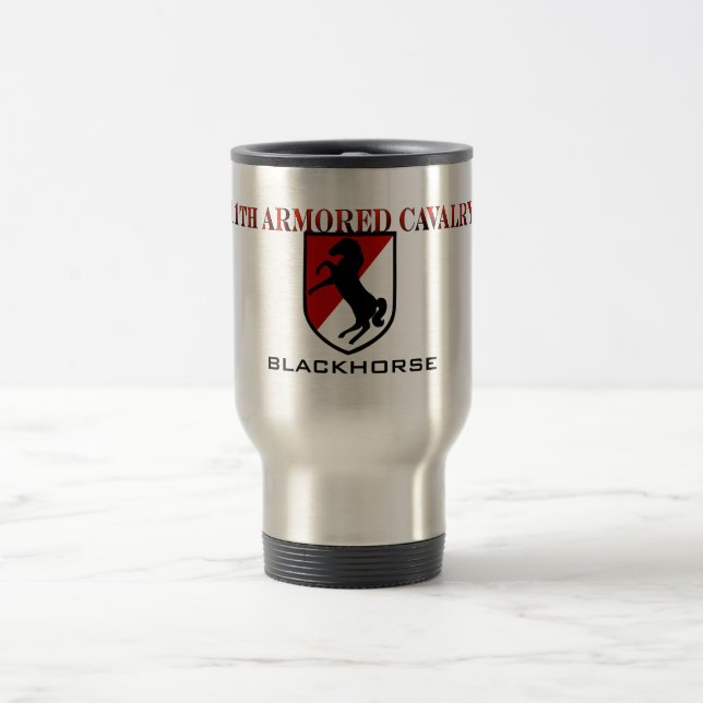 11th Armored Cavalry Blackhorse Travel Mug (Center)
