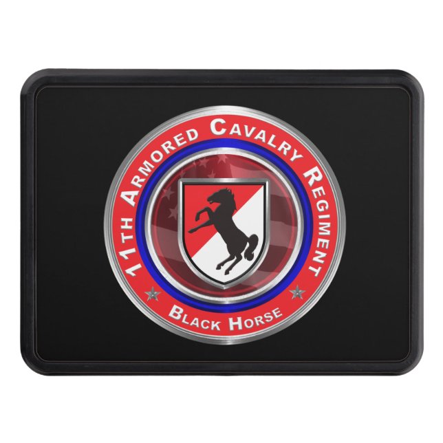 11th Armored Cavalry Regiment Awesome Design Hitch Cover (Front)