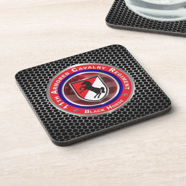 11th Armored Cavalry Regiment “Black Horse” Beverage Coaster (Left Side)