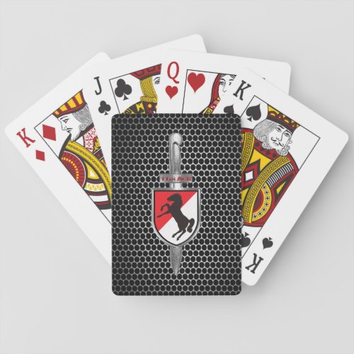 11th Armored Cavalry Regiment Black Horse Dagger Playing Cards