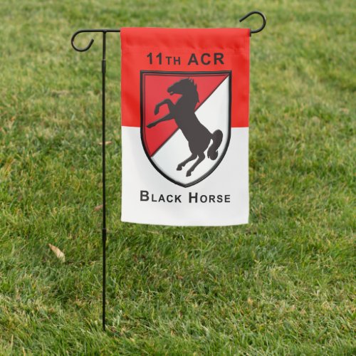 11th Armored Cavalry Regiment Black Horse   Garden Flag