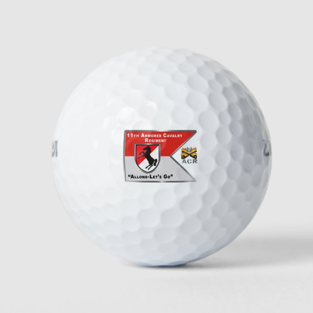 11th Armored Cavalry Regiment “Black Horse”  Golf Balls (Front)