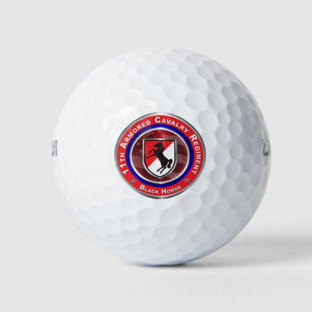 11th Armored Cavalry Regiment “Black Horse” Golf Balls (Front)