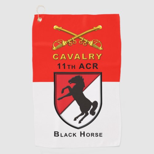 11th Armored Cavalry Regiment Black Horse    Golf Towel