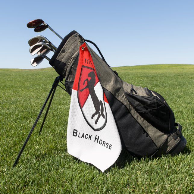 11th Armored Cavalry Regiment “Black Horse”  Golf Towel (Green)