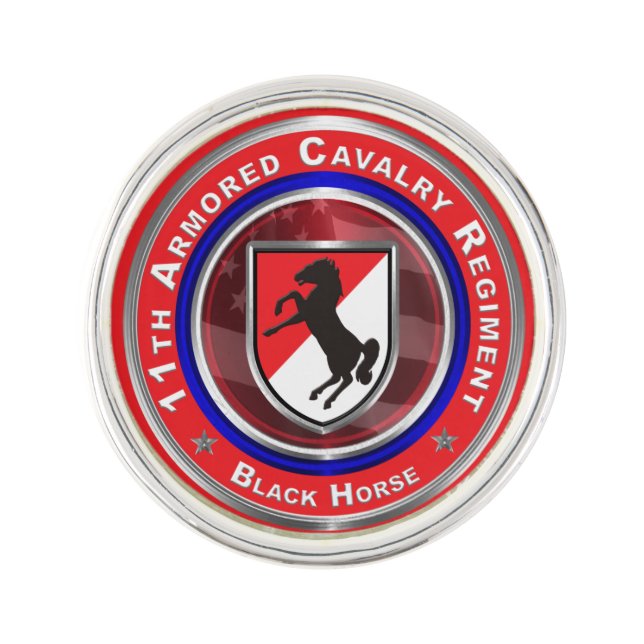 11th Armored Cavalry Regiment “Black Horse” Lapel Pin (Front)