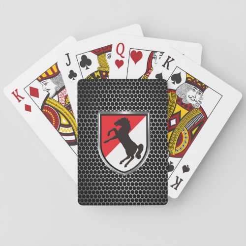 11th Armored Cavalry Regiment Black Horse  Playi Playing Cards