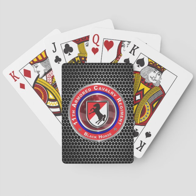 11th Armored Cavalry Regiment “Black Horse”  Poker Cards (Back)