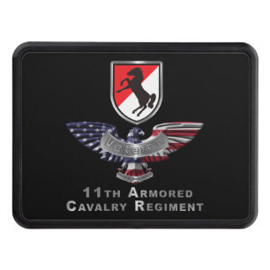 11th Armored Cavalry Regiment Black Horse Veteran Hitch Cover