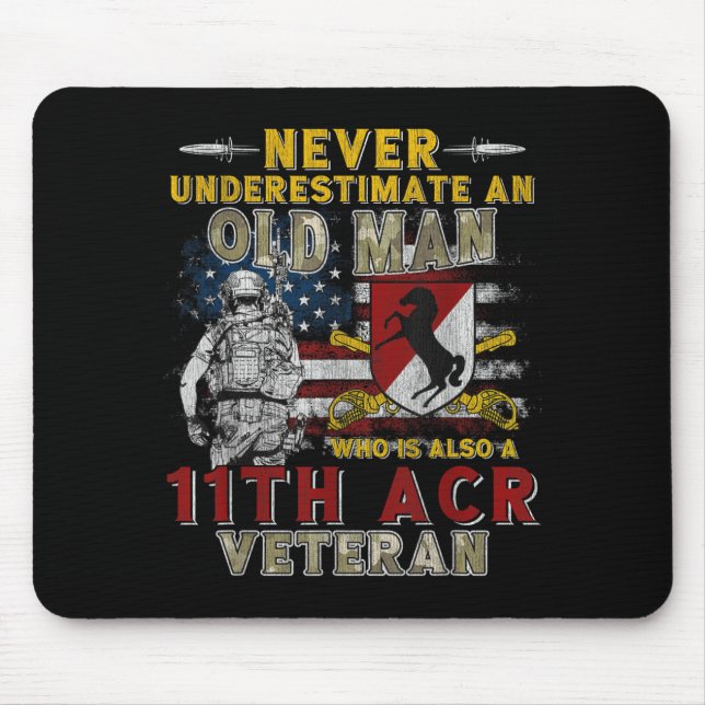 11th Armored Cavalry Regiment Blackhorse Regiment Mouse Pad (Front)