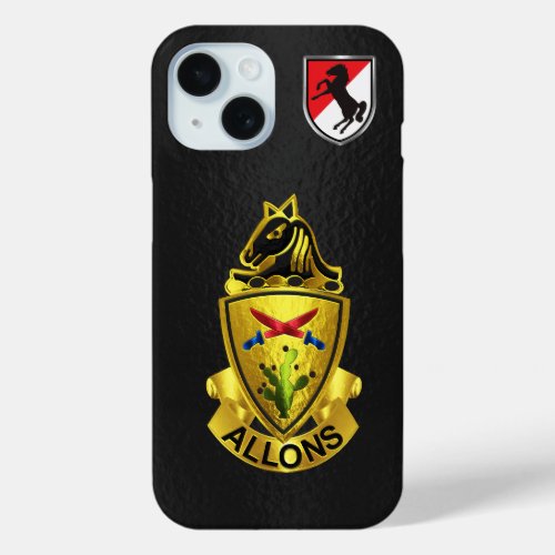 11th Armored Cavalry Regiment  iPhone 15 Case