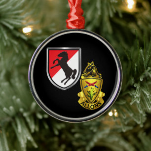 11th Armored Cavalry Regiment Christmas Metal Ornament