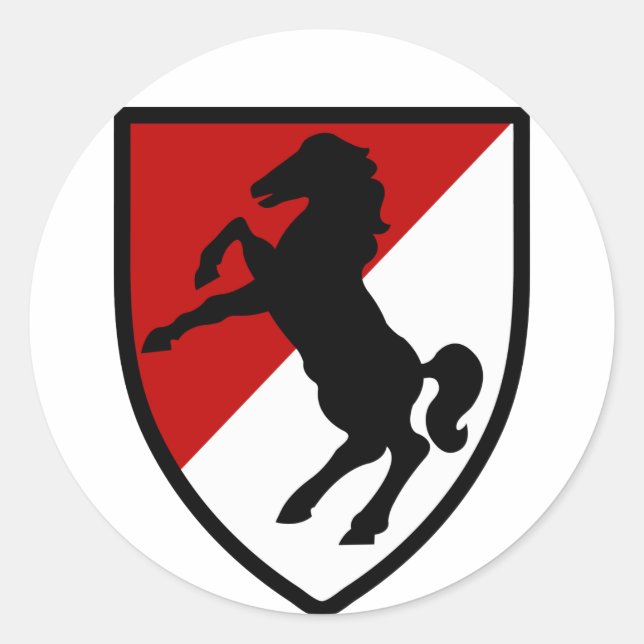11th Armored Cavalry Regiment Classic Round Sticker (Front)