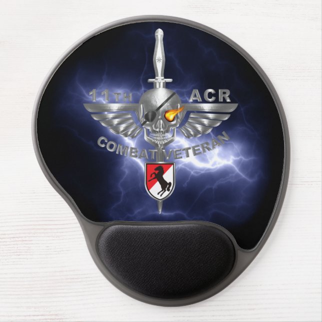 11th Armored Cavalry Regiment “Combat Veteran"   Gel Mouse Pad (Front)
