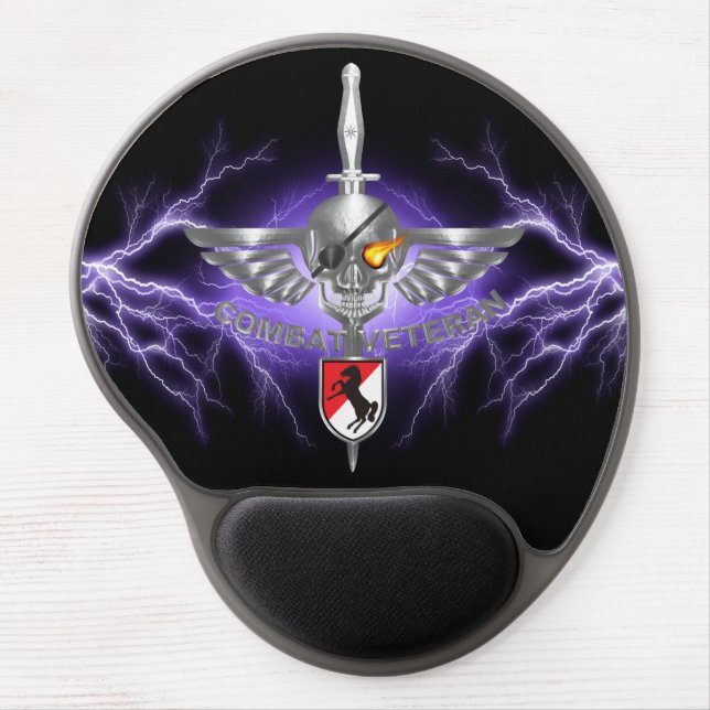 11th Armored Cavalry Regiment “Combat Veteran"   Gel Mouse Pad (Front)