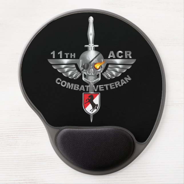 11th Armored Cavalry Regiment “Combat Veteran"   Gel Mouse Pad (Front)