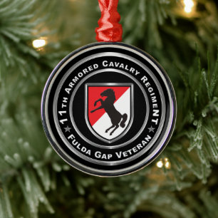 11th Armored Cavalry Regiment Fulda Gap Metal Ornament