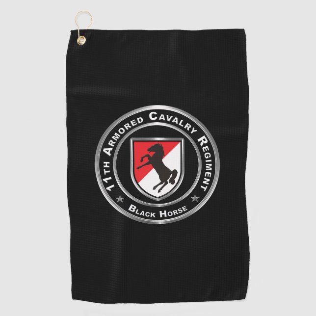 11th Armored Cavalry Regiment  Golf Towel (Front)
