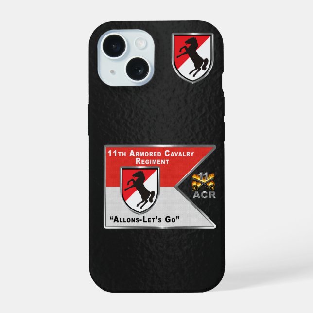 11th Armored Cavalry Regiment  Iphone Case (Back)