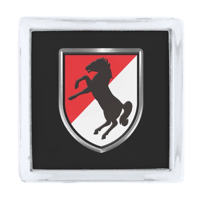 11th Armored Cavalry Regiment  Silver Finish Lapel Pin (Front)