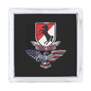 11th Armored Cavalry Regiment Silver Finish Lapel Pin