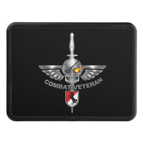 11th Armored Cavalry Regiment Silver Skull Hitch Cover