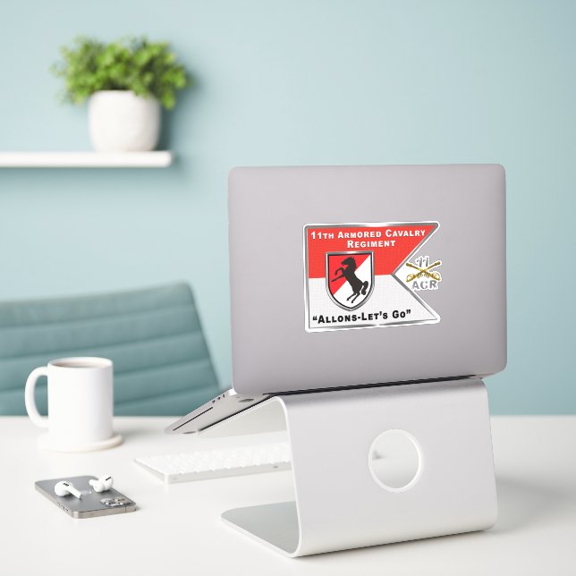 11th Armored Cavalry Regiment  Sticker (Laptop On Desk)