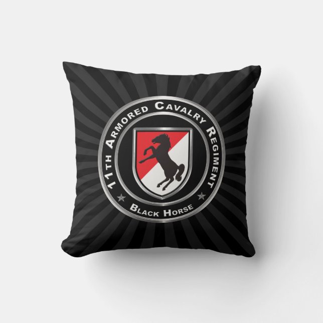 11th Armored Cavalry Regiment  Throw Pillow (Front)