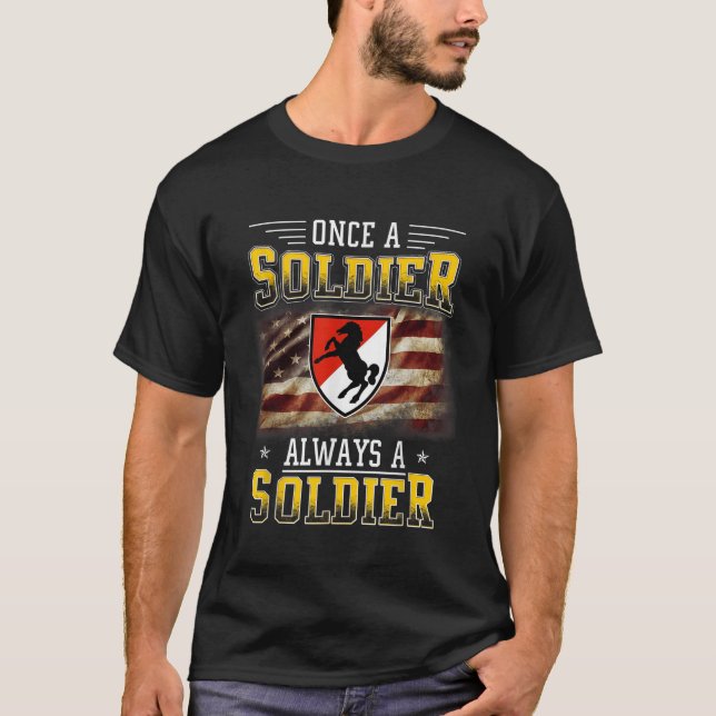11th Armored Cavalry Regiment Veteran Always a Sol T-Shirt (Front)