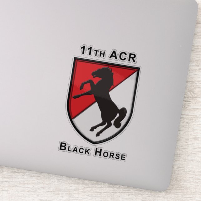 11th Armored Cavalry Regiment Veteran Sticker (Detail)