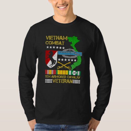 11th Armored Cavalry Regiment  Vietnam Combat Vete T_Shirt
