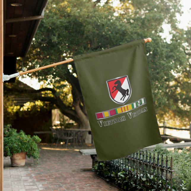 11th Armored Cavalry Regiment Vietnam Veteran House Flag (In SItu)
