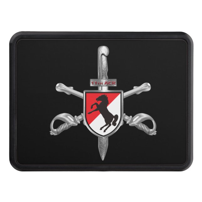 11th Armored Cavalry Regiment with Sterling Sabers Hitch Cover (Front)